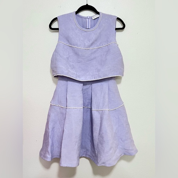 Sandro Paris Pearl beaded lavender dress - Picture 5 of 7